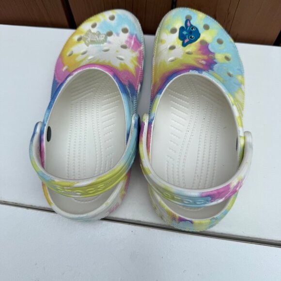Crocs Classic Clog Tie-Dye Print J5 Kids Size - Picture 5 of 8
